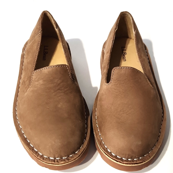 NEW!! L.L. Bean Classic Casual Leather Toasted Coconut Slip On Shoes Size 6 M(B) - Picture 10 of 10